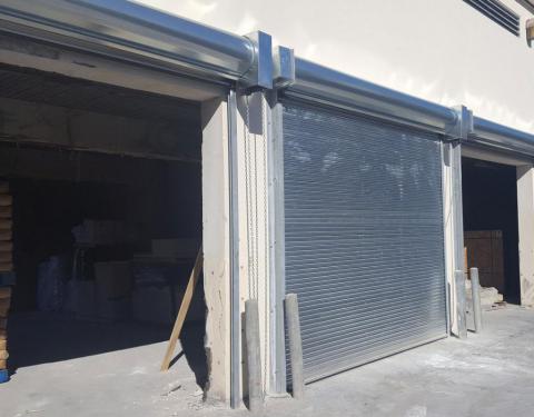 Rolling Steel Exterior Mount Door.