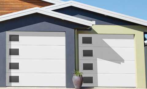 Premium Contemporary residential garage door.