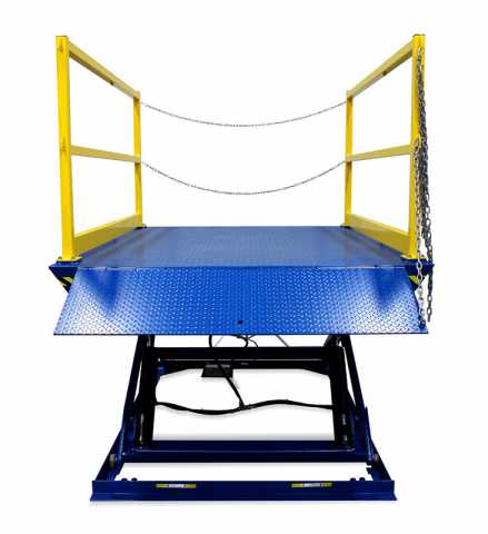 Scissor lift table - extended.