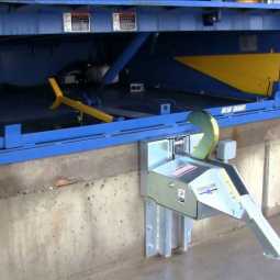Blue Giant hydraulic vehicle restraint.