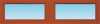 Straight Rockwood residential garage door windows.